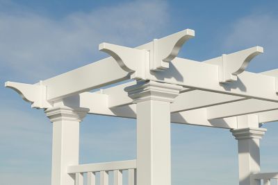 Image showing  58 in. x 32 in. x 87 in. Fairfield Vinyl Arbor, White