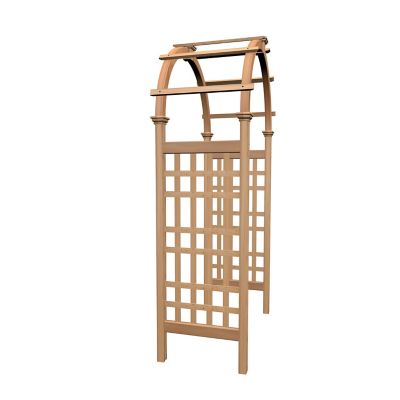 Image showing 6 th Vita 47 in. x 24 in. x 89 in. Rosewood Cedar Arbor, Golden Brown