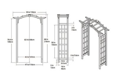 Image showing 7 th Vita 18 in. x 47 in. Westwood Arbor