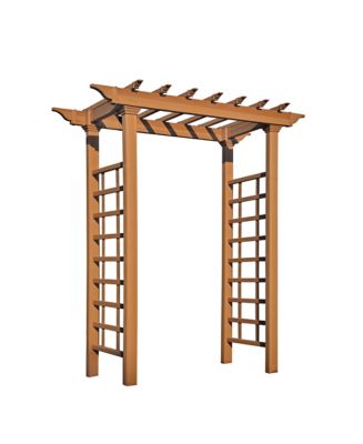 Image showing  57 in. x 24 in. x 88 in. Carolina Embossed Vinyl Arbor, Brown