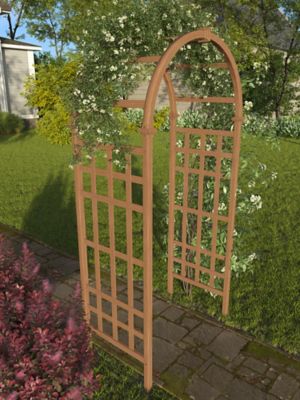 Image showing  39 in. x 23 in. x 81 in. Sierra Embossed Vinyl Arbor, Brown
