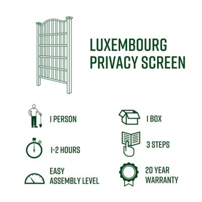 Image showing 6 th Vita 56.25 in. x 27 in. Luxembourg Privacy Screen