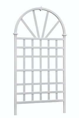 Vita 39 in. x 77 in. Athens Vinyl Trellis, White