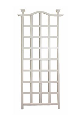 Vita 30 in. x 79 in. London Vinyl Trellis, White