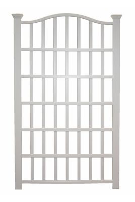 Vita 54 in. x 96 in. Grande Vinyl Trellis, White