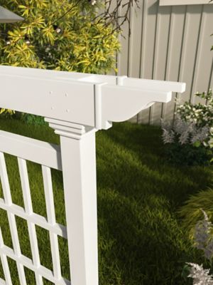 Image showing  80 in. x 90 in. Camden Vinyl Privacy Screen, White