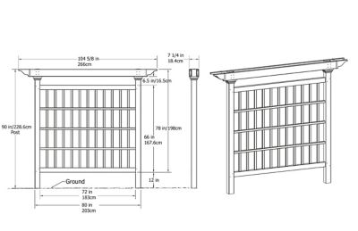 Image showing  80 in. x 90 in. Camden Vinyl Privacy Screen, White