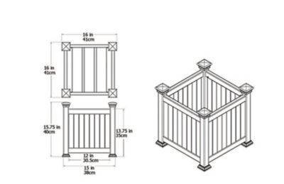 Image showing 5 th Vita PVC Cardiff Planter Box