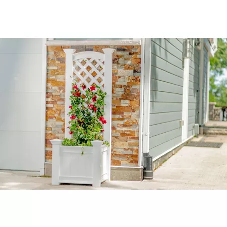 Vita Vinyl Kensington Planter and Trellis Planters