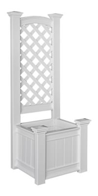 Image showing  Vinyl Kensington Planter Box and Trellis