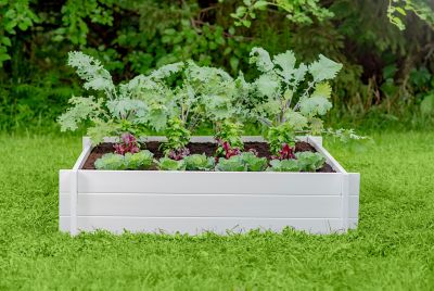 Image showing  Classic Vinyl Hudson Raised Garden Bed, 48 in. x 48 in. x 11 in., White