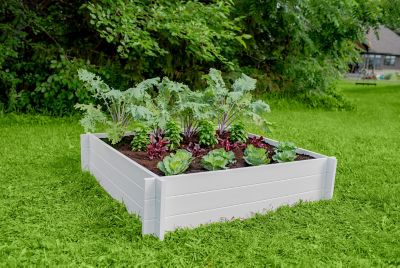 Image showing 5 th Vita Classic Vinyl Hudson Raised Garden Bed, 48 in. x 48 in. x 11 in., White