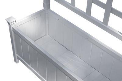 Image showing  3.1 cu. ft. Vinyl Classic Huron Planter with Trellis, 36 in. x 15 in. x 48 in., White