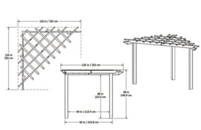 Image showing  8 ft. x 8 ft. Alcove Backyard Pergola