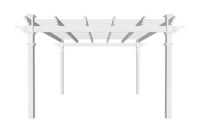 Image showing  12 ft. x 12 ft. Regency Backyard Pergola, White