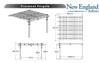 Image showing  12 ft. x 12 ft. Freemont Backyard Pergola
