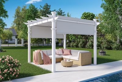 Vita 10 ft. x 10 ft. Malibu Backyard Pergola, White