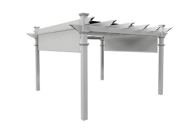 Image showing  10 ft. x 10 ft. Malibu Backyard Pergola, White