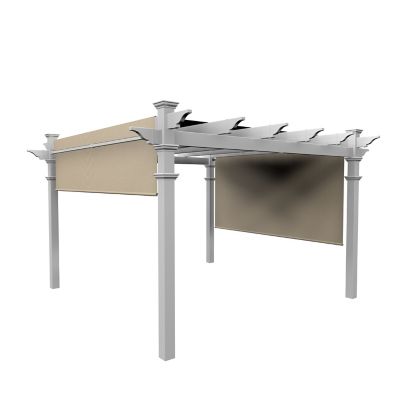 Image showing  144 in. L x 144 in. W x 106 in. H Vinyl Monterey Canopy Pergola, White