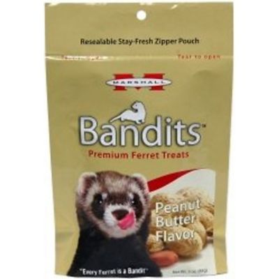 Marshall Bandits Premium Peanut Butter Ferret Treats, 3 oz.