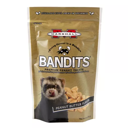 Marshall Bandits Premium Peanut Butter Ferret Treats 3 oz. Small Pet Treats