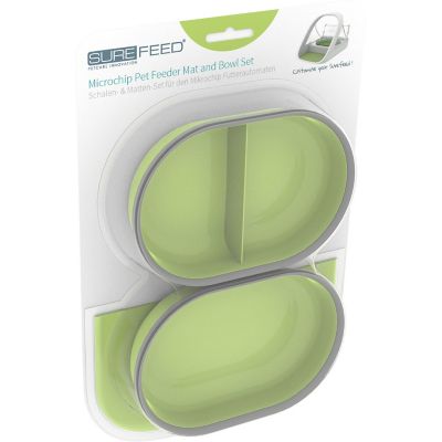 SureFlap Surefeed Microchip Feeder Mat Bowl Set, Green