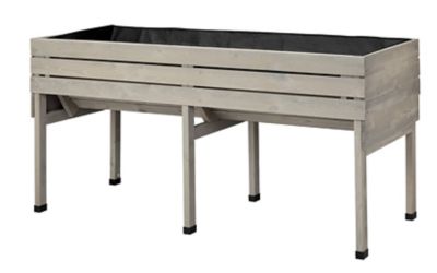 Image showing  Wood Raised Garden Planter with Liner