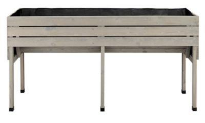 Image showing  Wood Raised Garden Planter with Liner