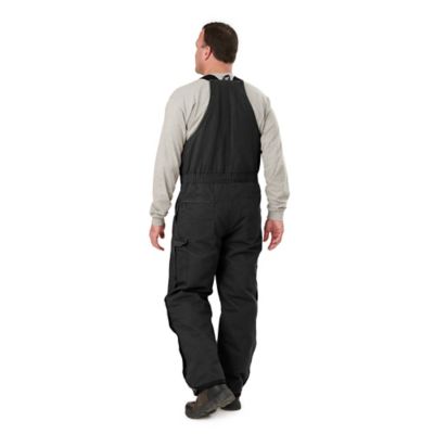 Image showing  Men's Washed Duck Quilt-Lined Insulated Bib Overalls