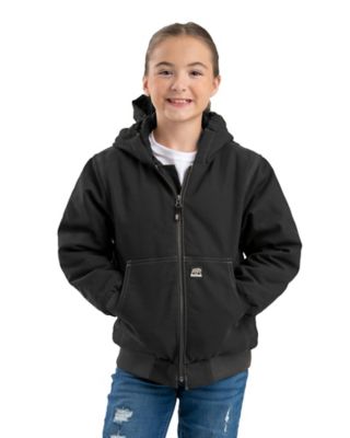 Berne Kids Softstone Duck Quilt-Lined Hooded Insulated Jacket
