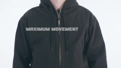 Image showing  Men's Flex 180 Washed Duck Arctic Sherpa-Lined Hooded Jacket, 12 oz. Fabric Size