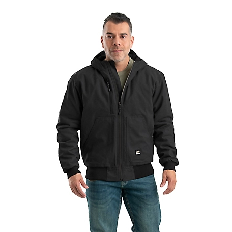 Berne Men's Sanded Duck Quilt-Lined Insulated Hooded Jacket at Tractor ...