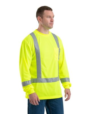 Image showing  Men's Long-Sleeve Class 3 Hi-Vis Performance Pocket T-Shirt