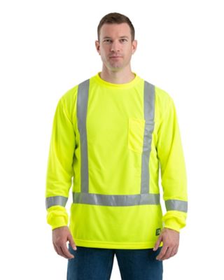 Berne Men's Long-Sleeve Class 3 Hi-Vis Performance Pocket T-Shirt