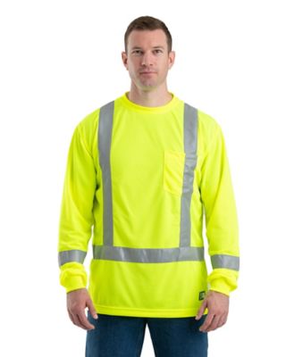 Image showing 0 th Berne Men's Long-Sleeve Class 3 Hi-Vis Performance Pocket T-Shirt