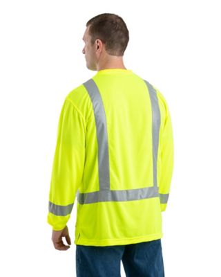 Image showing 1 th Berne Men's Long-Sleeve Class 3 Hi-Vis Performance Pocket T-Shirt