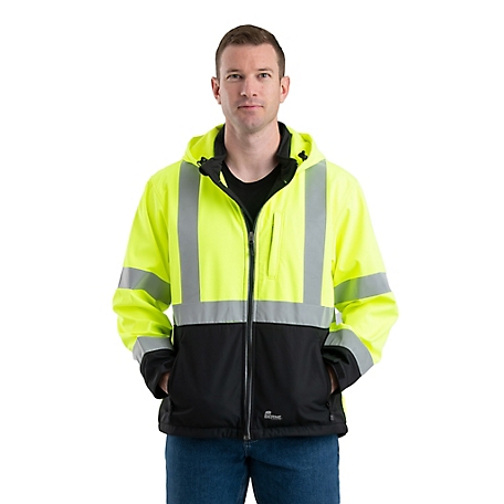 Berne Men's Hi-Vis Class 3 Softshell Hooded Jacket at Tractor Supply Co.