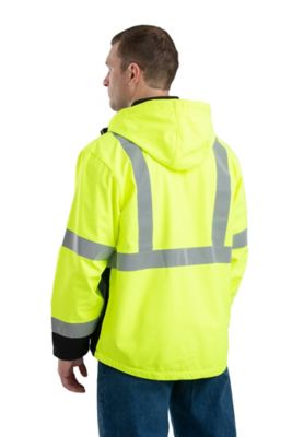 Image showing 1 th Berne Men's Hi-Vis Class 3 Softshell Hooded Jacket
