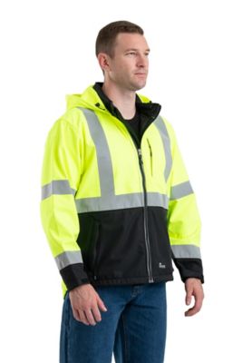 Image showing 2 th Berne Men's Hi-Vis Class 3 Softshell Hooded Jacket