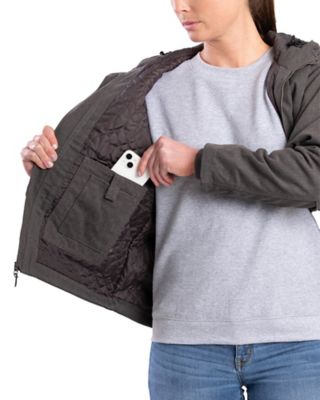 Image showing  Women's Softstone Duck Quilt Flannel-Lined Barn Coat