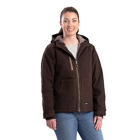 Berne Women's Softstone Duck Quilted Hooded Jacket