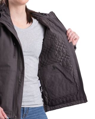 Image showing 8 th Berne Women's Softstone Duck Quilted Hooded Jacket