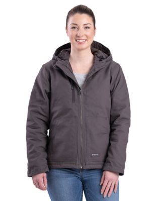 Berne Women's Softstone Duck Quilted Hooded Jacket