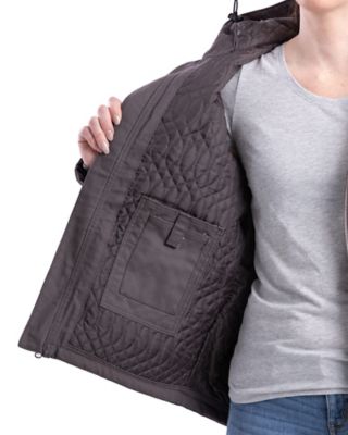 Image showing 7 th Berne Women's Softstone Duck Quilted Hooded Jacket