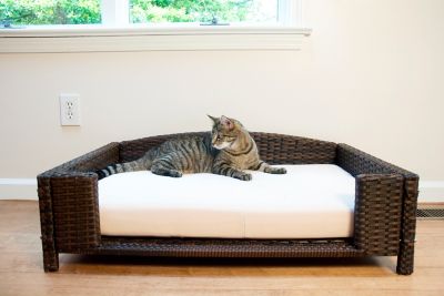 Image showing 12 th Iconic Pet Rattan Indoor/Outdoor Rectangular Pet Bed