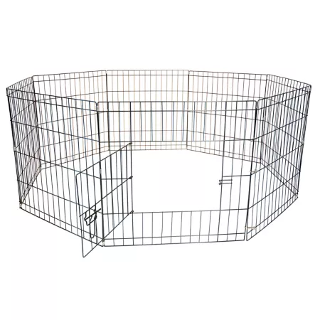 Iconic Pet 8-Panel Portable/Collapsible Metal Pet Enclosure Indoor/Outdoor 24 in. Pet Exercise Pens