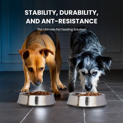 Image showing  Anti-Ant Non-Skid Stainless Steel Pet Bowl for Dog or Cat, 3 Cups, 1 pk.