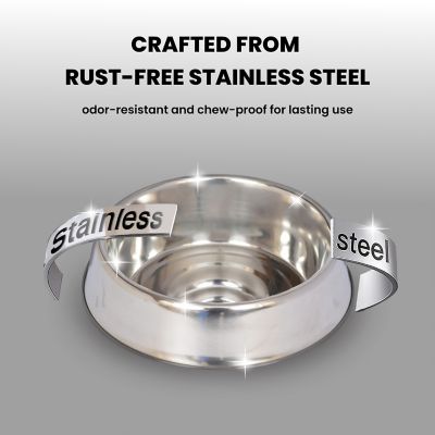 Image showing  Anti-Ant Non-Skid Stainless Steel Pet Bowl for Dog or Cat, 3 Cups, 1 pk.