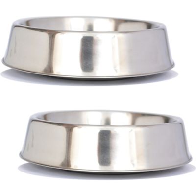 Iconic Pet Anti-Ant Non-Skid Stainless Steel Pet Bowls, 1 Cup Capacity, 2 ct.