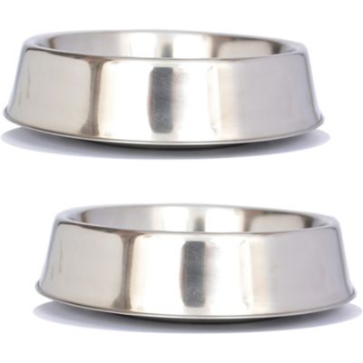 Iconic Pet Anti-Ant Non-Skid Stainless Steel Pet Bowls, 2 Cup Capacity, 2 ct.